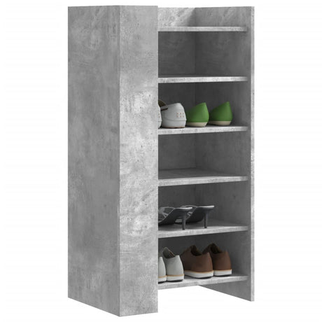 Vidaxx meuble à chaussures 52x37,5x100 cm bois d'ingénierie gris béton