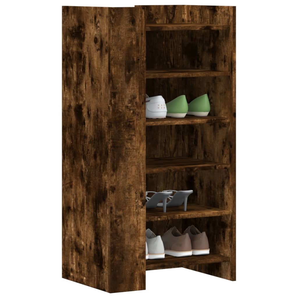 Vidaxx armoire à chaussures 52x37,5x100 cm bois traité, chêne fumé