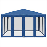 Tente de fête VidaXL avec 8 parois latérales en maille 4x4 m HDPE bleu