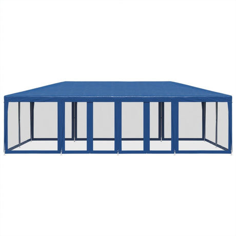 Tente de fête VidaXL avec 12 parois latérales en maille 8x4 m HDPE bleu