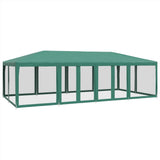 Tente de fête VidaXL avec 12 parois latérales en maille 8x4 m HDPE vert