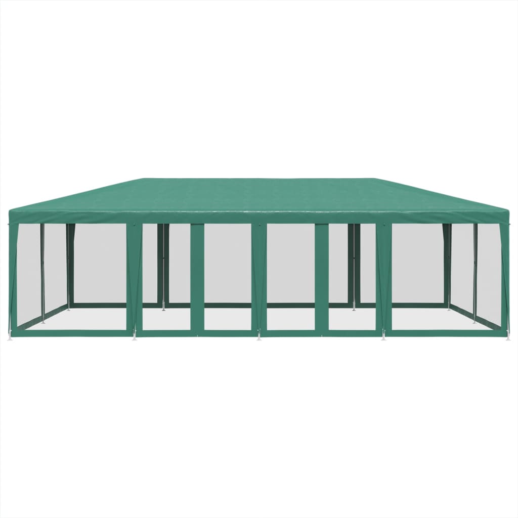 Tente de fête VidaXL avec 12 parois latérales en maille 8x4 m HDPE vert