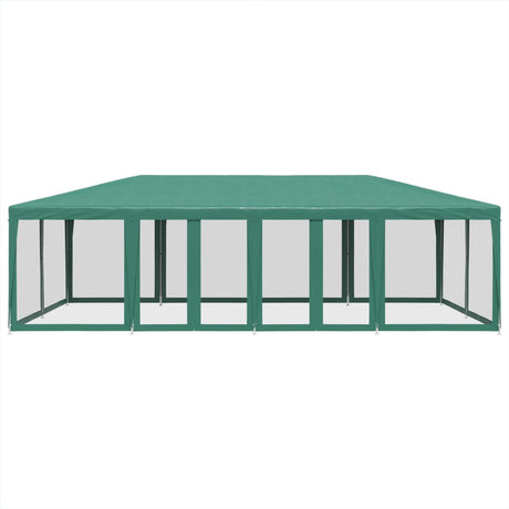 Tente de fête VidaXL avec 12 parois latérales en maille 8x4 m HDPE vert