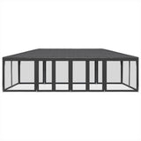 Tente de fête VidaXL avec 12 parois latérales en maille 8x4 m HDPE anthracite