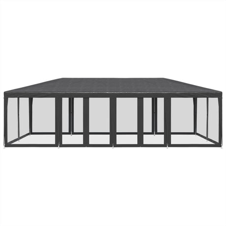 Tente de fête VidaXL avec 12 parois latérales en maille 8x4 m HDPE anthracite