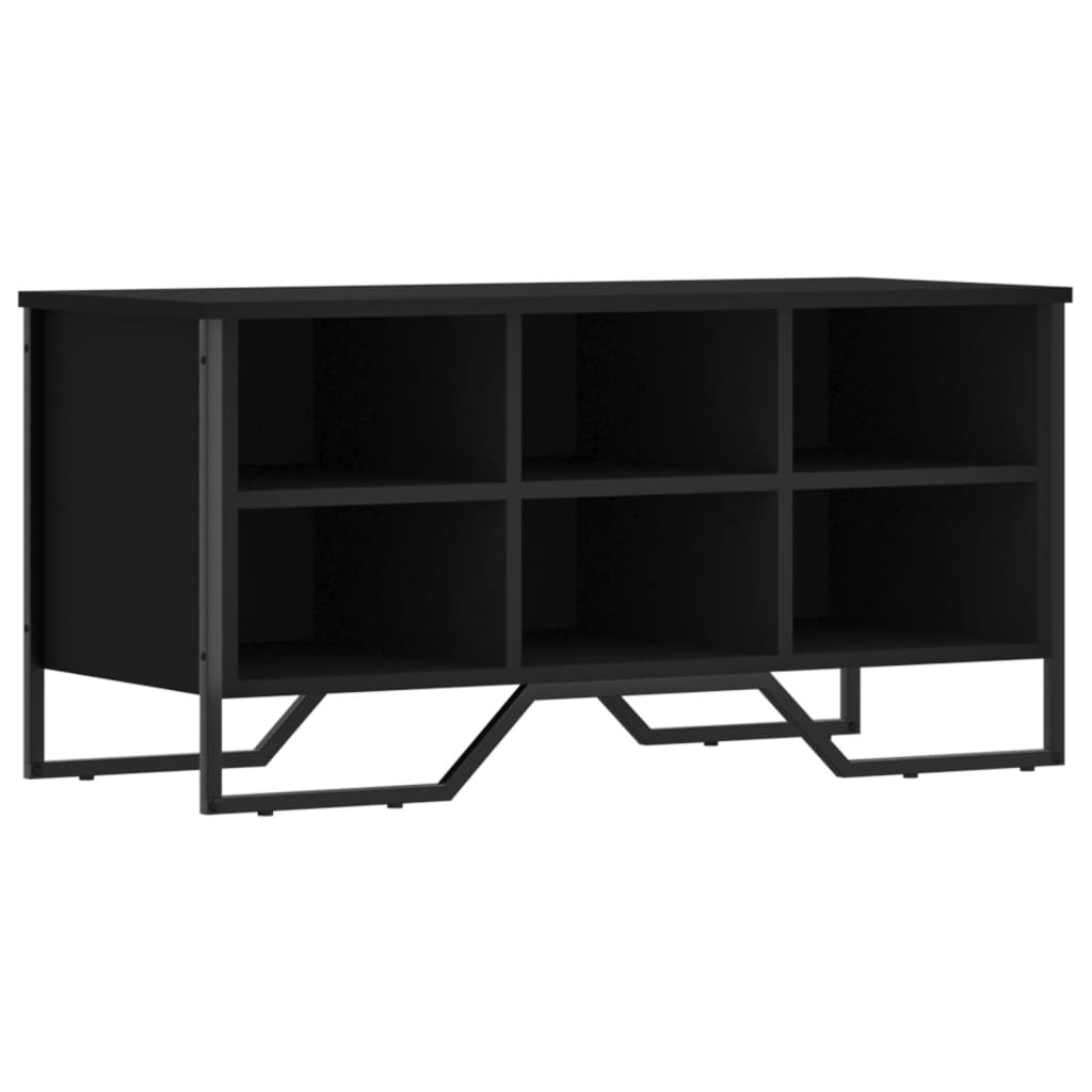 VidaXL Shoe cabinet 90x38x45.5 cm Properted Wood Black