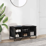 Vidaxx armoire à chaussures 90x38x45,5 cm bois fini noir