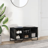 VidaXL Shoe cabinet 90x38x45.5 cm Properted Wood Black