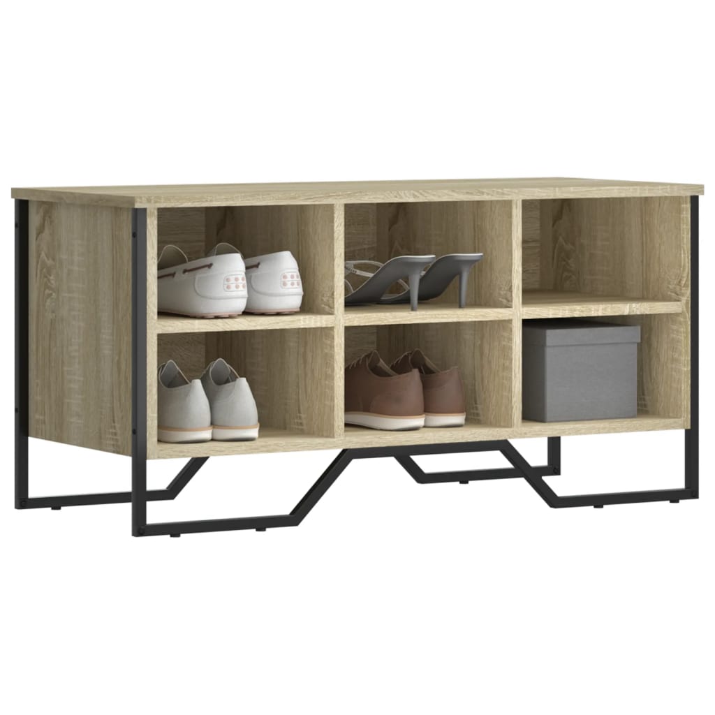 Vidaxx meuble à chaussures 90x38x45,5 cm en dérivé du bois couleur chêne sonoma