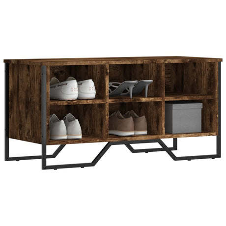 Vidaxx armoire à chaussures 90x38x45,5 cm bois traité, chêne fumé