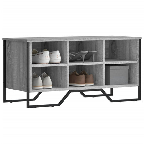 Vidaxx meuble à chaussures 90x38x45,5 cm bois d'ingénierie couleur chêne sonoma gris