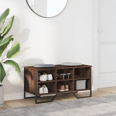 Vidaxx armoire à chaussures 90x38x45,5 cm bois fini, chêne brun