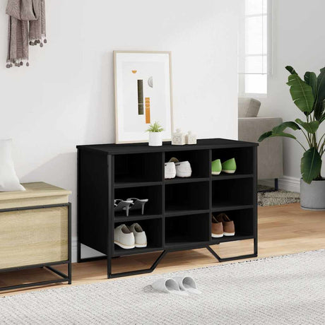 Vidaxx armoire à chaussures 90x38x61,5 cm bois traité noir