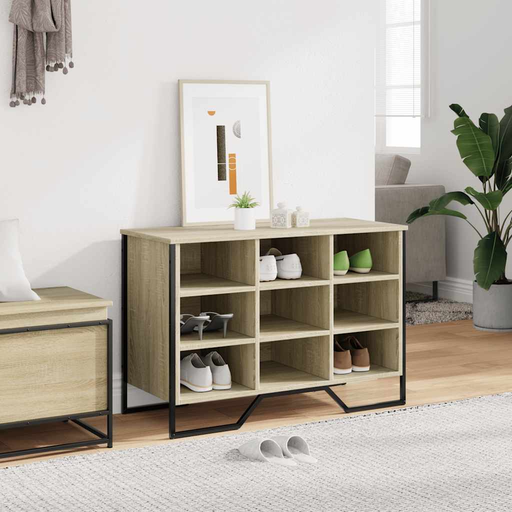 Vidaxx meuble à chaussures 90x38x61,5 cm en dérivé du bois couleur chêne sonoma