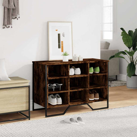 Vidaxx armoire à chaussures 90x38x61,5 cm bois traité, chêne fumé
