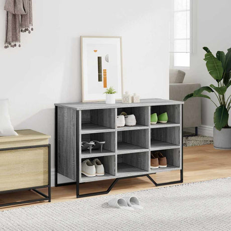 Vidaxx meuble à chaussures 90x38x61,5 cm bois d'ingénierie couleur chêne sonoma gris