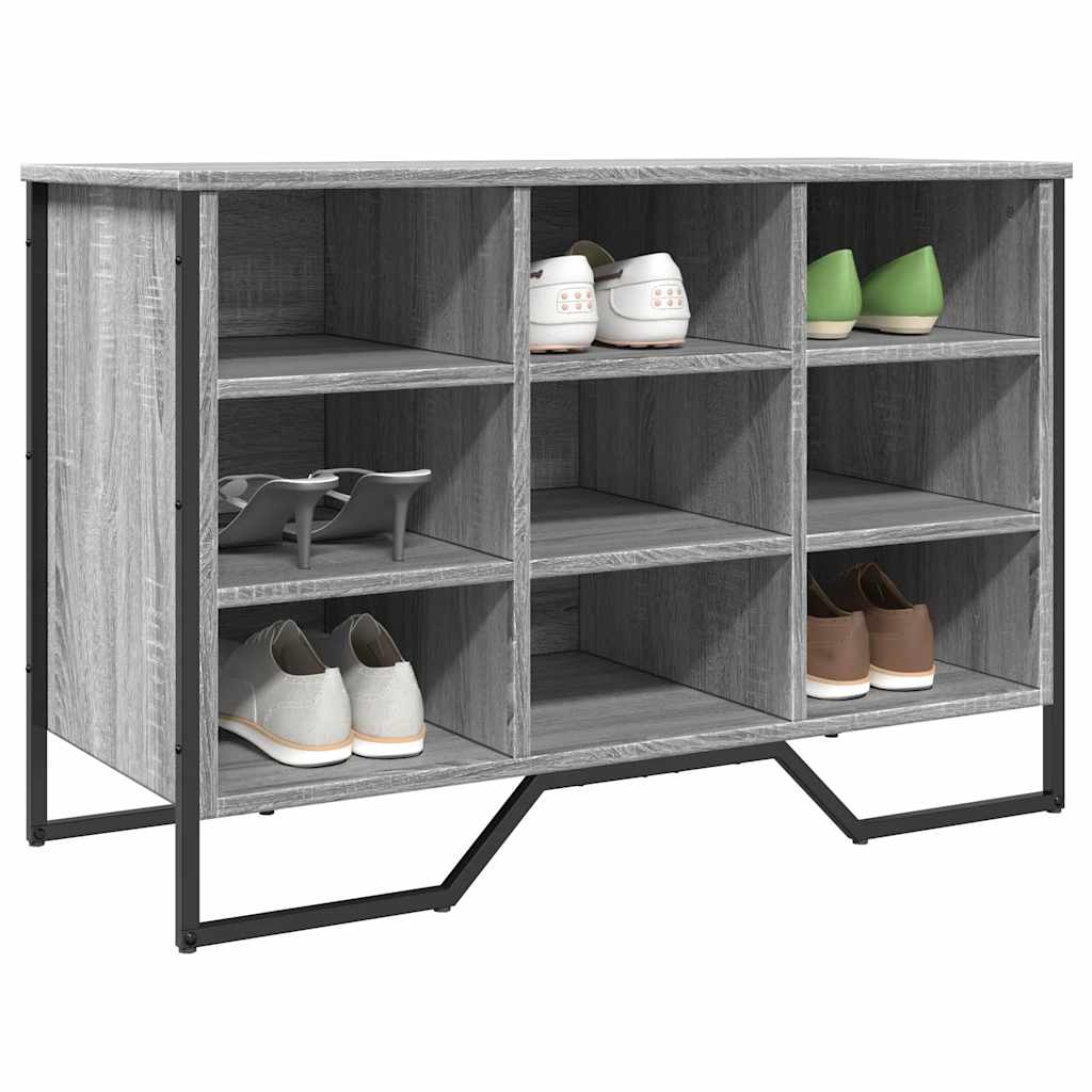 Vidaxx meuble à chaussures 90x38x61,5 cm bois d'ingénierie couleur chêne sonoma gris