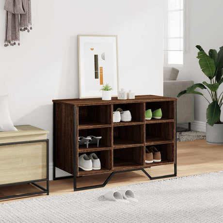 Vidaxx armoire à chaussures 90x38x61,5 cm bois fini, chêne brun