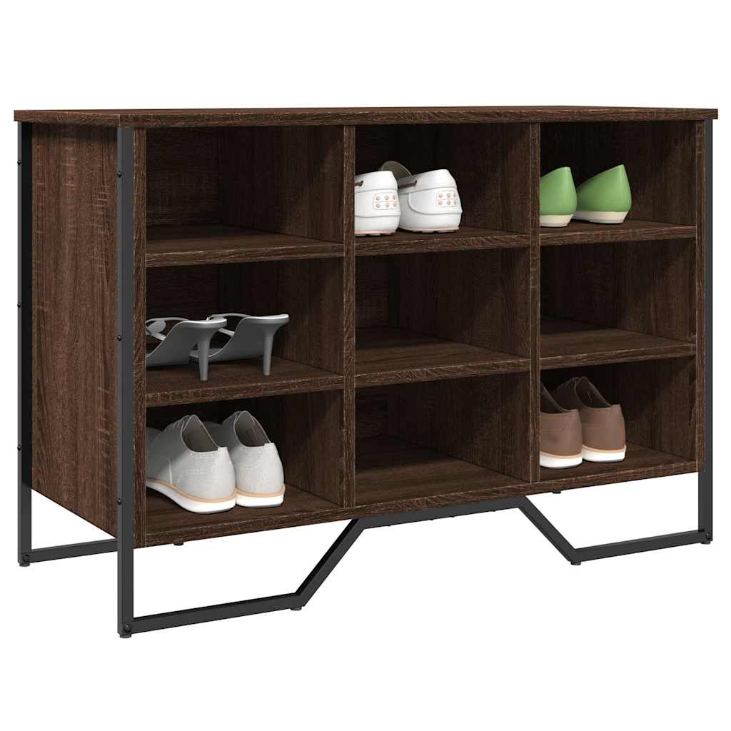 Vidaxl Shoe Cabinet 90x38x61,5 cm forarbejdet træbrun eg farvet