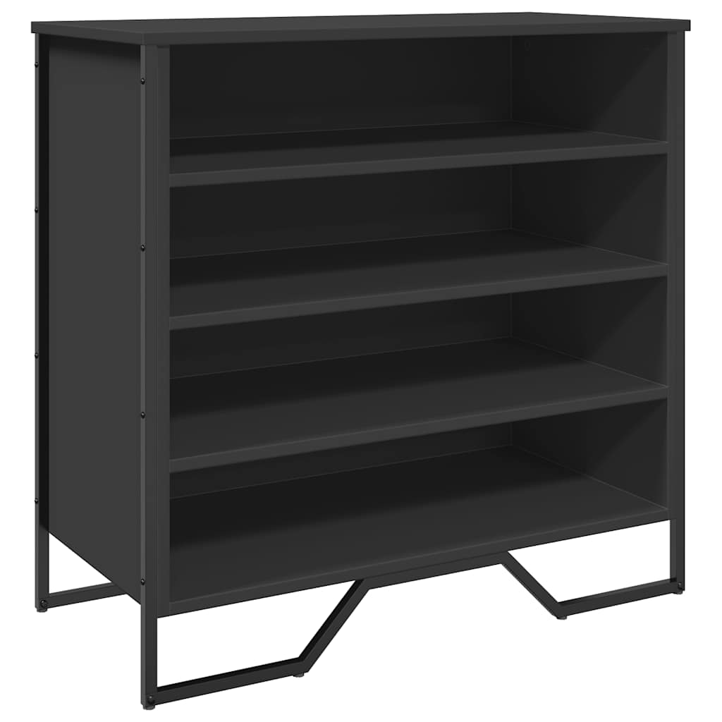 Vidaxx armoire à chaussures 80x38x78 cm bois fini noir