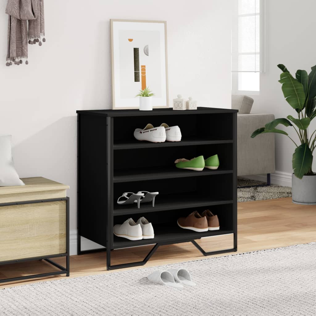 Vidaxl Shoe Cabinet 80x38x78 cm Property Wood Black