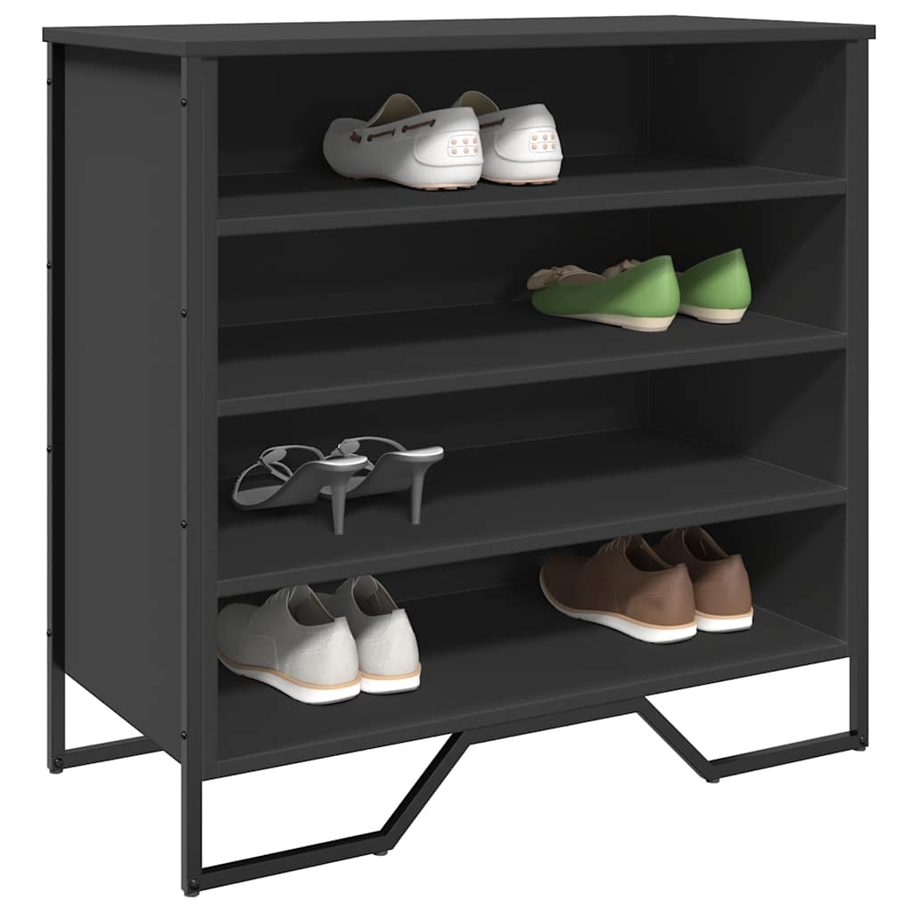 Vidaxx armoire à chaussures 80x38x78 cm bois fini noir
