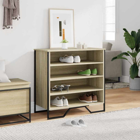 VidaXL armoire à chaussures 80x38x78 cm bois d'ingénierie chêne sonoma