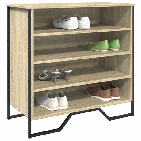 VidaXL armoire à chaussures 80x38x78 cm bois d'ingénierie chêne sonoma