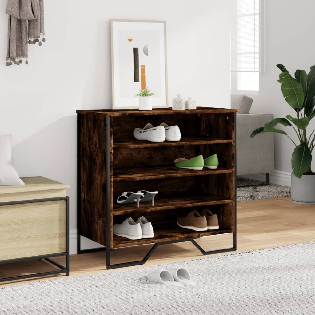 Vidaxx armoire à chaussures 80x38x78 cm bois traité, chêne fumé