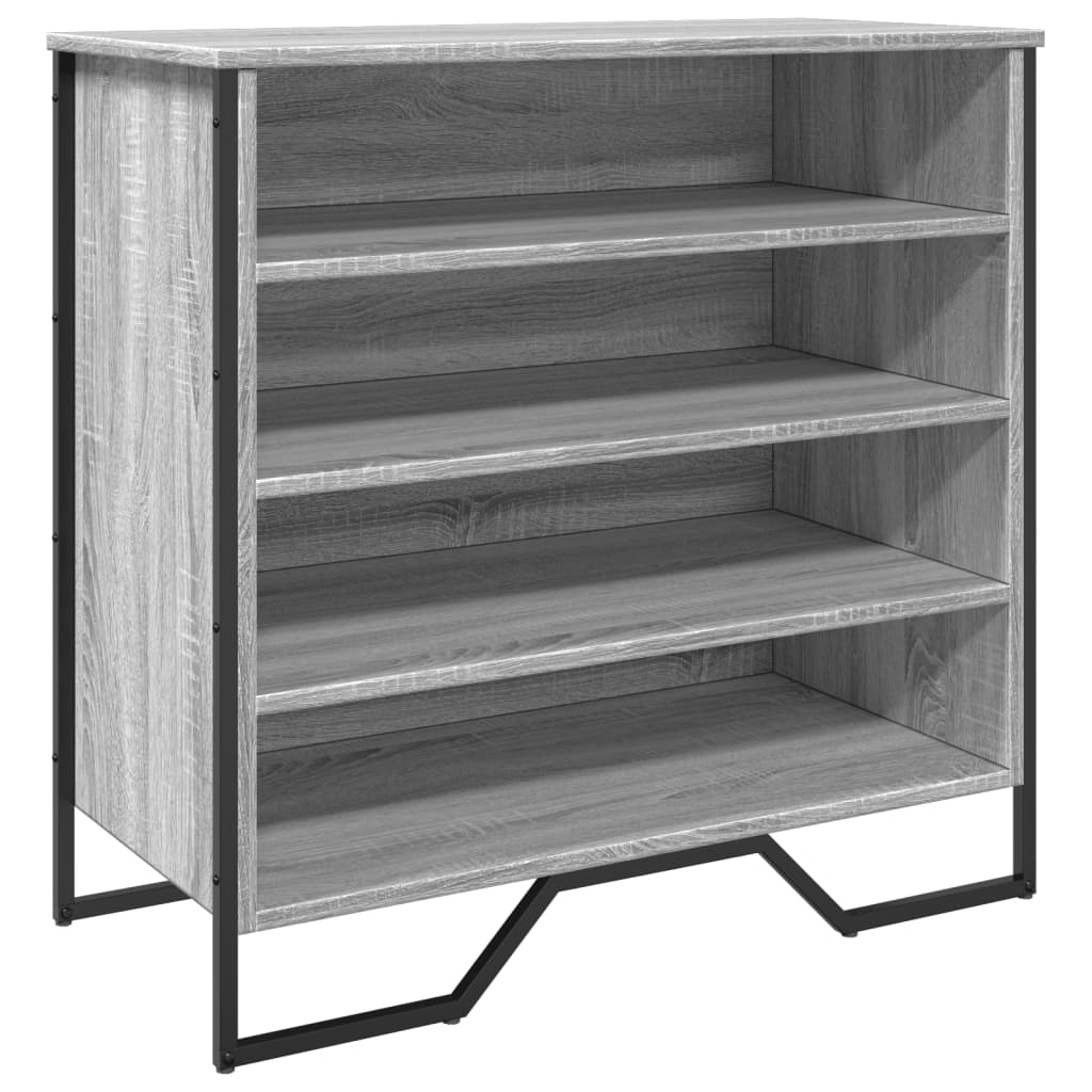 VidaXL Shoe cabinet 80x38x78 cm Properted Wood Gray Sonoma Oak colored