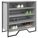 Gabinete de zapatos Vidaxl 80x38x78 cm de madera propiedad de madera gris soma coloreed