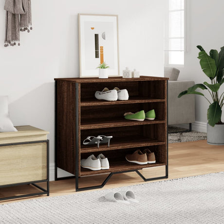 Vidaxx meuble à chaussures 80x38x78 cm bois d'ingénierie chêne brun