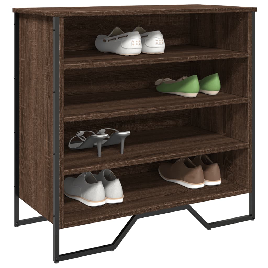 Vidaxx meuble à chaussures 80x38x78 cm bois d'ingénierie chêne brun