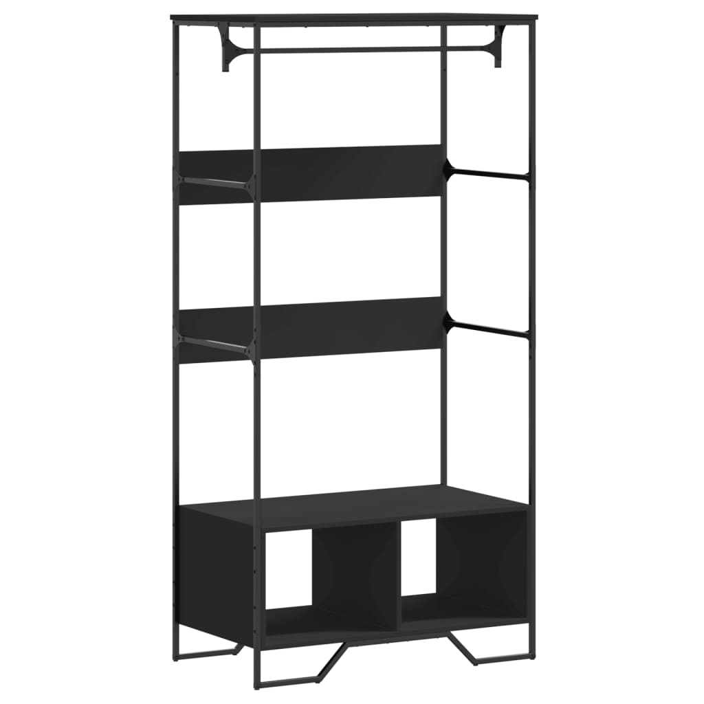 VidaXL armoire 90x50x180 cm bois fini noir