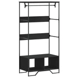 VidaXL armoire 90x50x180 cm bois fini noir