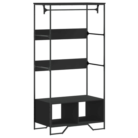 VidaXL armoire 90x50x180 cm bois fini noir