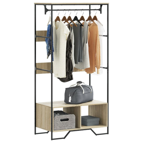 Vidaxxl armoire 90x50x180 cm dérivé du bois chêne sonoma