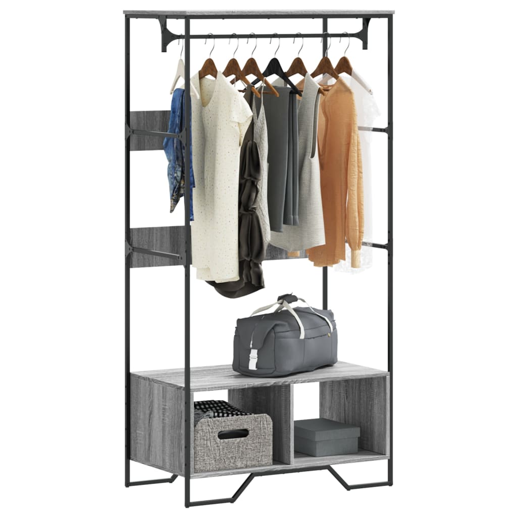 Vidaxx armoire 90x50x180 cm dérivé du bois gris chêne sonoma