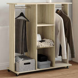 Vidaxxl armoire à roulettes 102x38x110 cm dérivé du bois chêne sonoma