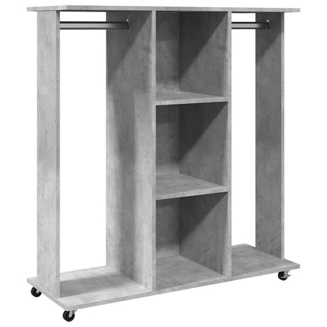 Vidaxx armoire à roulettes 102x38x110 cm dérivé du bois béton gris