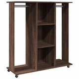 Vidaxxl armoire à roulettes 102x38x110 cm bois fini chêne brun