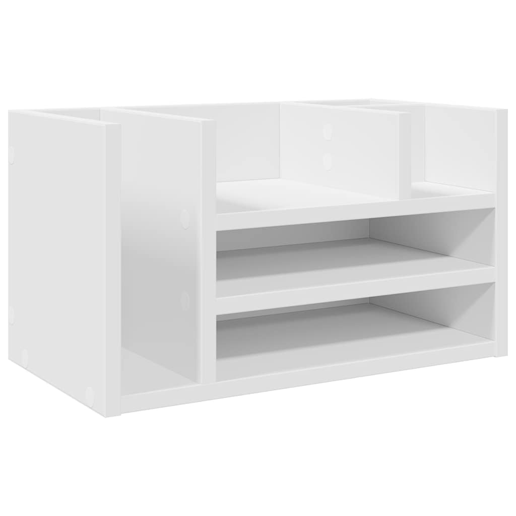 Vidaxx organisateur de bureau 44,5x24x25 cm bois d'ingénierie blanc