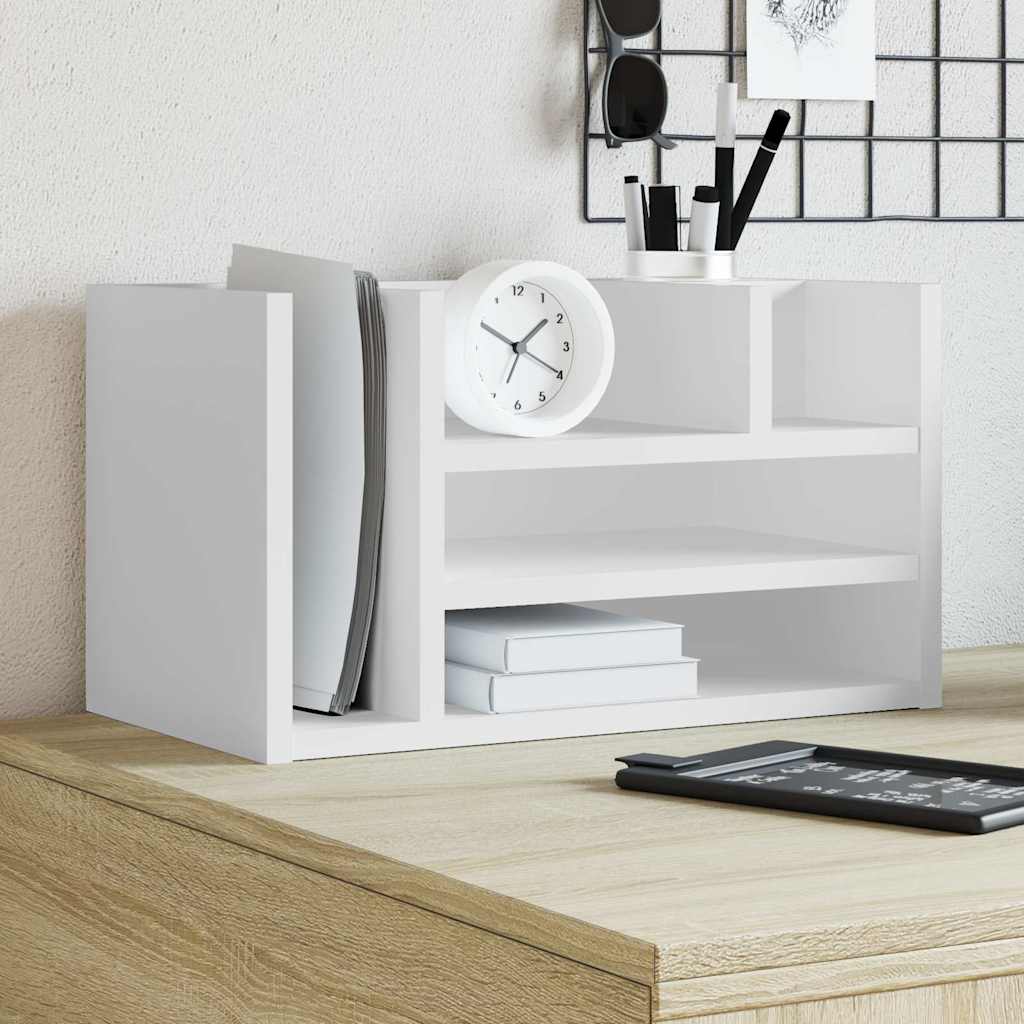 Vidaxx organisateur de bureau 44,5x24x25 cm bois d'ingénierie blanc