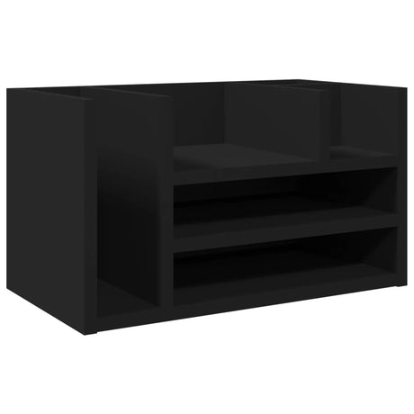Vidaxx organisateur de bureau 44,5x24x25 cm bois fini noir