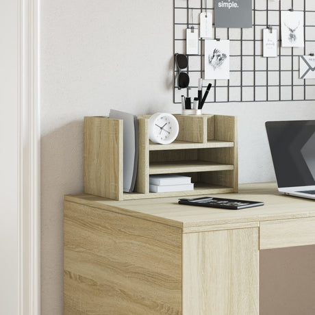 Vidaxxl organiseur de bureau 44,5x24x25 cm en dérivé du bois couleur chêne sonoma