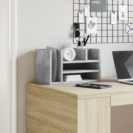 Vidaxx organisateur de bureau 44,5x24x25 cm bois d'ingénierie gris béton