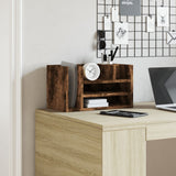 VidaXL organisateur de bureau 44,5x24x25 cm bois traité, couleur chêne fumé