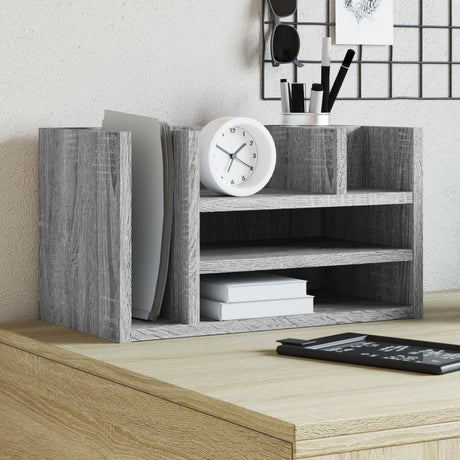Vidaxx organiseur de bureau 44,5x24x25 cm bois d'ingénierie chêne sonoma gris