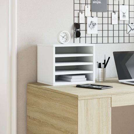 Vidaxx organisateur de bureau 36x26x29,5 cm bois d'ingénierie blanc