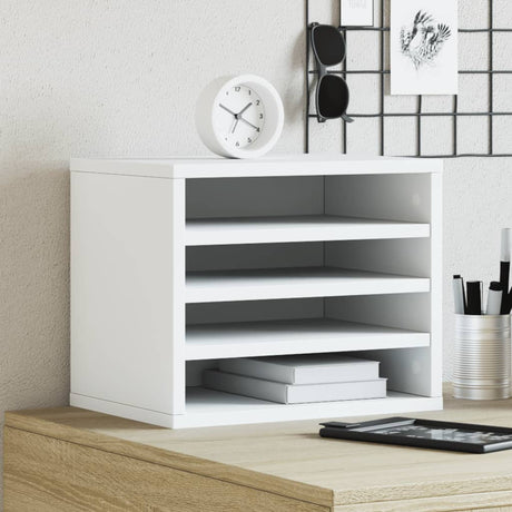Vidaxx organisateur de bureau 36x26x29,5 cm bois d'ingénierie blanc